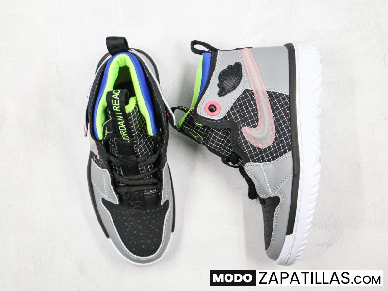 Nike Air Jordan 1 High React Black Particle Grey - Modo Zapatillas | zapatillas en descuento