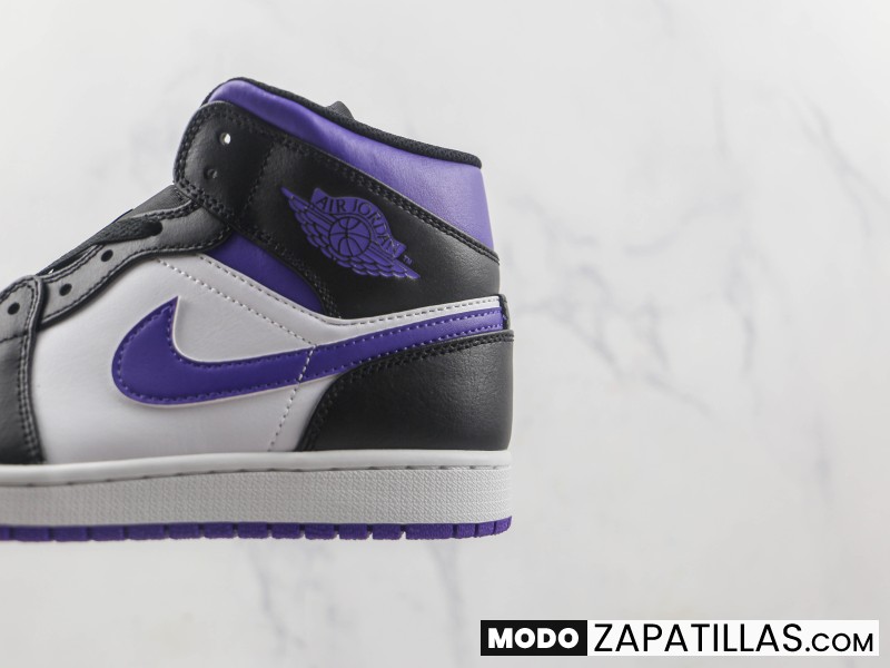 Nike Air Jordan 1 Mid White Black Purple - Modo Zapatillas | zapatillas en descuento