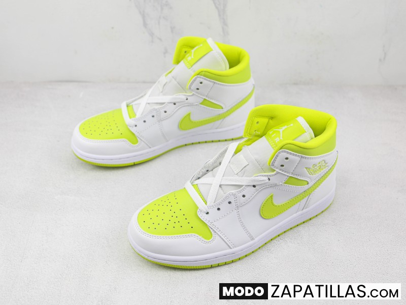 Nike Air Jordan 1 Mid White Lime - Modo Zapatillas | zapatillas en descuento