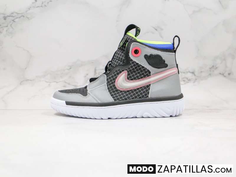Nike Air Jordan 1 High React Black Particle Grey - Modo Zapatillas | zapatillas en descuento