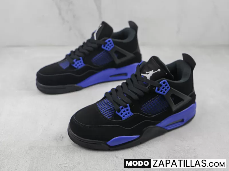 Nike Air Jordan 4 Retro Black Game Royal M - Modo Zapatillas | zapatillas en descuento 